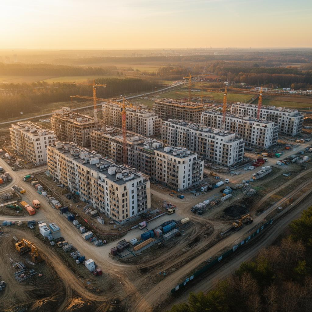 Osiedle mieszkaniowe w budowie, Wrocław